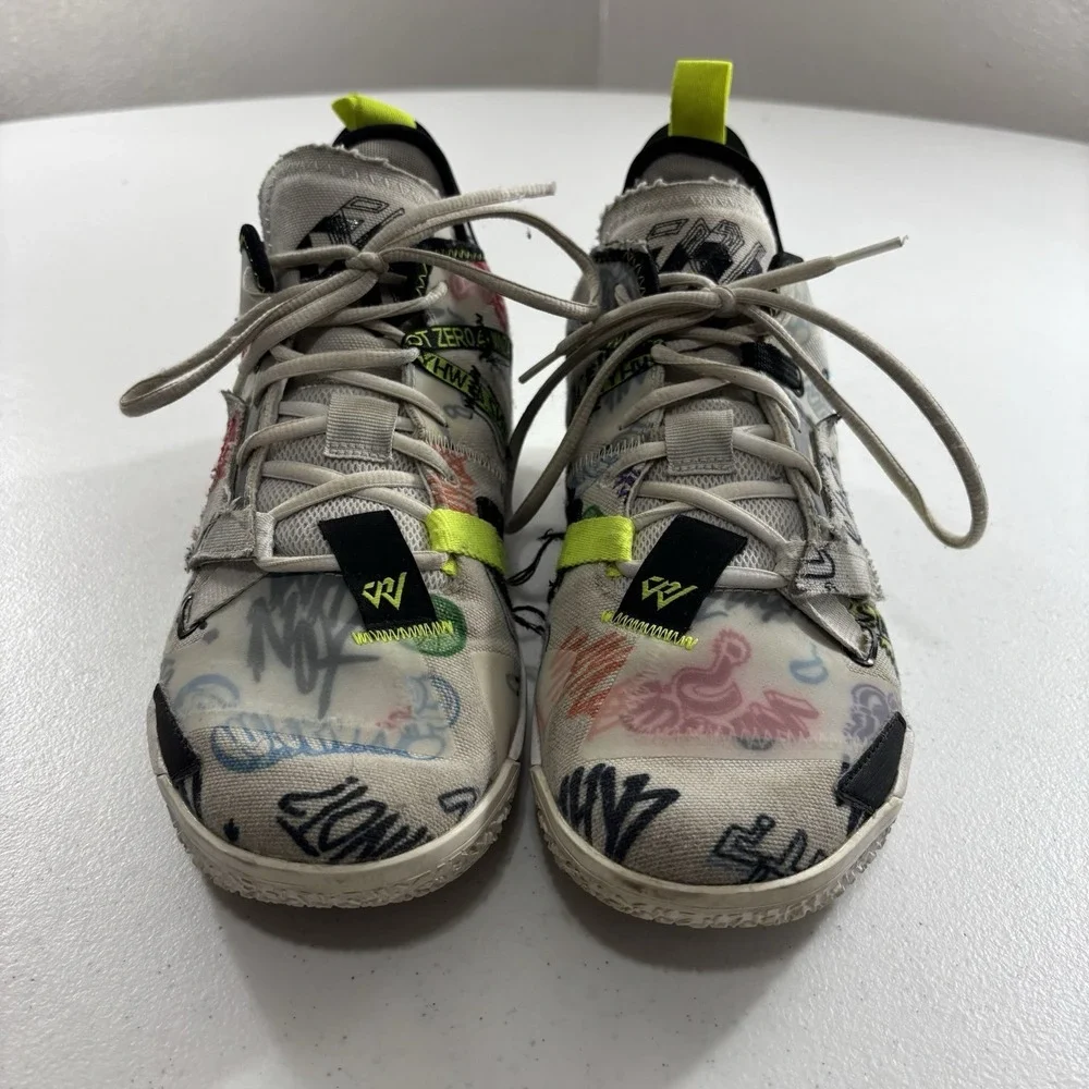 Nike Jordan Why Not Zer0.4 Graffiti Westbrook Shoes Men Sz 10.5 DD4887-007 Good